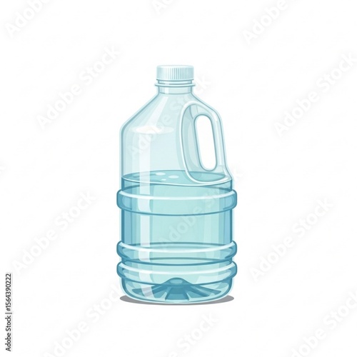 Illustration of a drinking water gallon with a unique appearance and a white background
