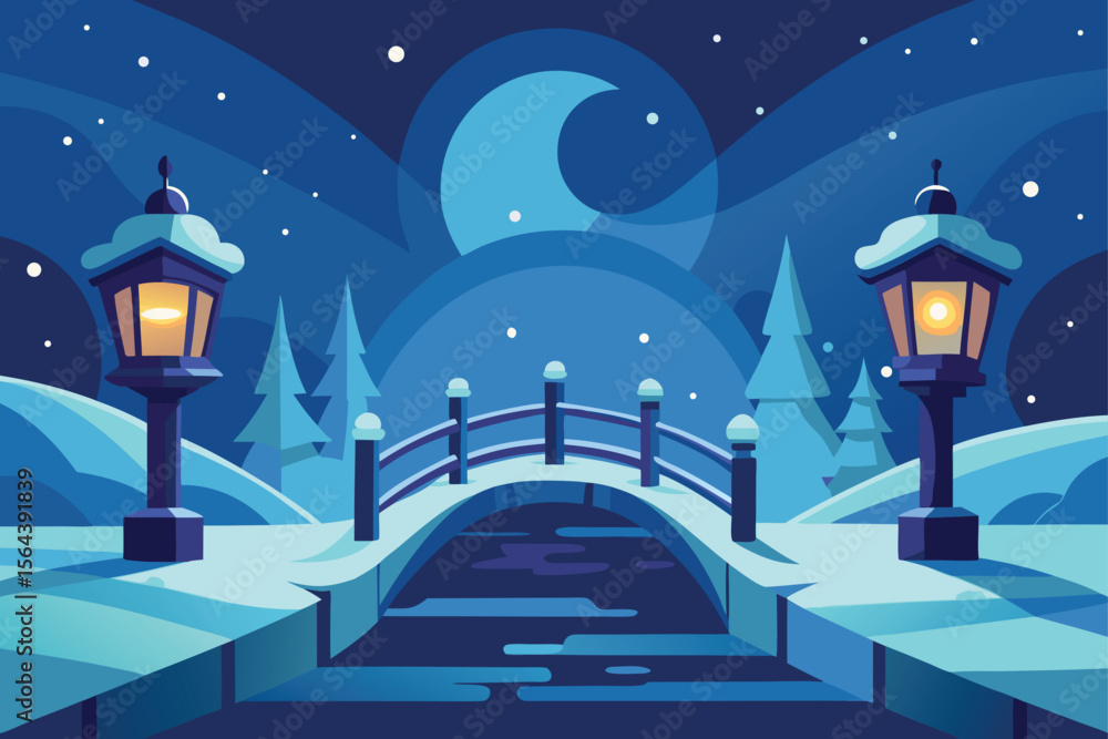 Fototapeta premium christmas night city