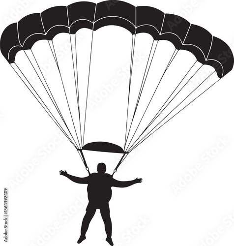 Skydiver in Freefall Silhouette

Parachuting Adventure Vector Design

Extreme Skydiving Action Illustration

High Altitude Parachute Jump Silhouette

Adrenaline Rush Skydiver Art