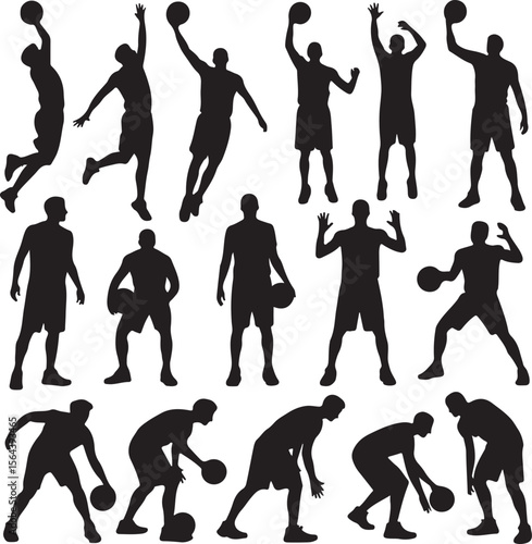 Slam Dunk Basketball Player Silhouette

Dribbling on the Court Vector Design

Basketball Shooter in Action Silhouette

Fast Break Play Silhouette Illustration

Street Basketball Game Scene Vector