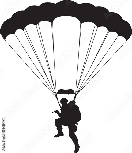 Skydiver in Freefall Silhouette

Parachuting Adventure Vector Design

Extreme Skydiving Action Illustration

High Altitude Parachute Jump Silhouette

Adrenaline Rush Skydiver Art