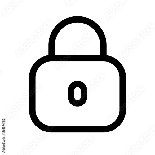 lock icon with line style, perfect for user interface projects