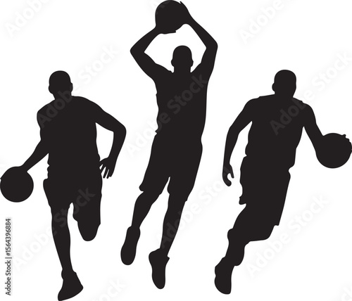 Slam Dunk Basketball Player Silhouette

Dribbling on the Court Vector Design

Basketball Shooter in Action Silhouette

Fast Break Play Silhouette Illustration

Street Basketball Game Scene Vector