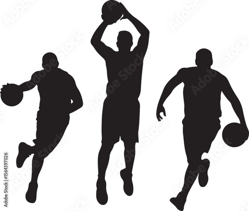 Slam Dunk Basketball Player Silhouette

Dribbling on the Court Vector Design

Basketball Shooter in Action Silhouette

Fast Break Play Silhouette Illustration

Street Basketball Game Scene Vector