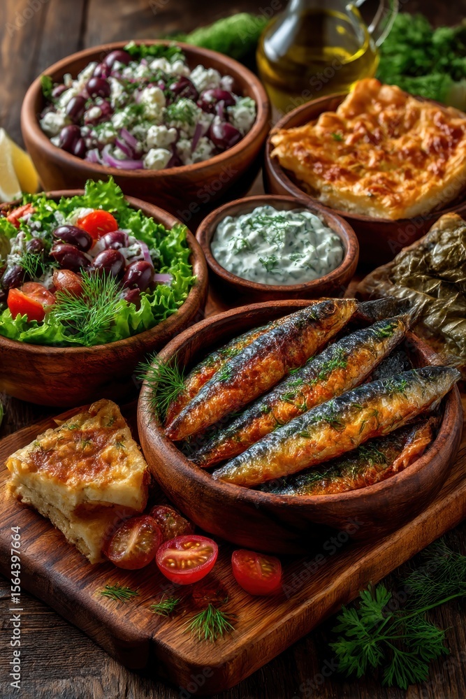 Fototapeta premium Mediterranean food platter