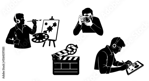 Creative Professionals Painter, Photographer, Filmmaker, and Illustrator