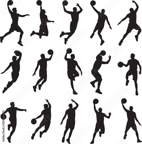 Slam Dunk Basketball Player Silhouette

Dribbling on the Court Vector Design

Basketball Shooter in Action Silhouette

Fast Break Play Silhouette Illustration

Street Basketball Game Scene Vector