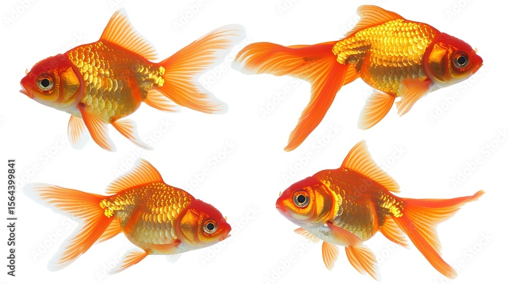 A goldfish is isolated on a clean white background, creating a simple yet captivating aquatic - related scene that showcases the vibrant color and graceful form of the goldfish. A goldfish is isolated on a clean white background, creating a simple yet captivating aquatic - related scene that showcases the vibrant color and graceful form of the goldfish.