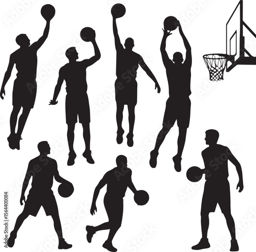 Slam Dunk Basketball Player Silhouette

Dribbling on the Court Vector Design

Basketball Shooter in Action Silhouette

Fast Break Play Silhouette Illustration

Street Basketball Game Scene Vector
