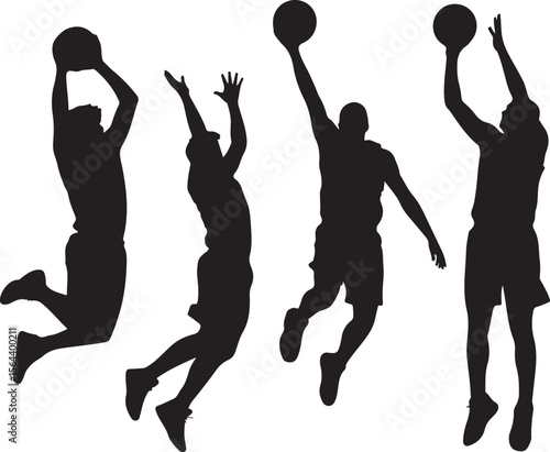 Slam Dunk Basketball Player Silhouette

Dribbling on the Court Vector Design

Basketball Shooter in Action Silhouette

Fast Break Play Silhouette Illustration

Street Basketball Game Scene Vector