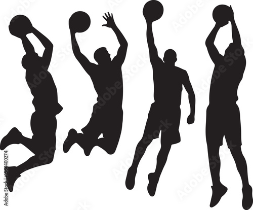 Slam Dunk Basketball Player Silhouette

Dribbling on the Court Vector Design

Basketball Shooter in Action Silhouette

Fast Break Play Silhouette Illustration

Street Basketball Game Scene Vector