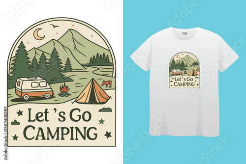Adventure is calling camper I have to go typography t shirt design .