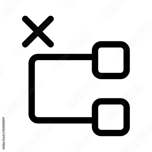 branch icon with line style, perfect for user interface projects