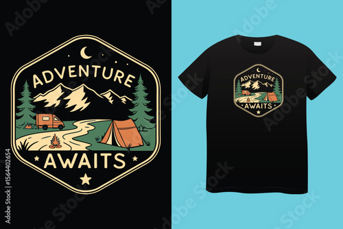 Life is better at the campfire t-shirt design, Camping and Adventure t shirt design for nature lover