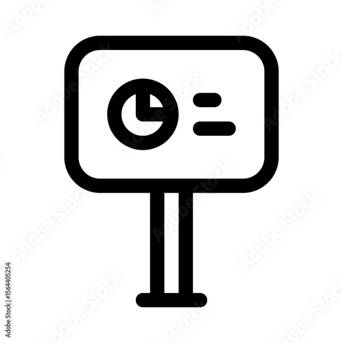 monitor stand icon with line style, perfect for user interface projects