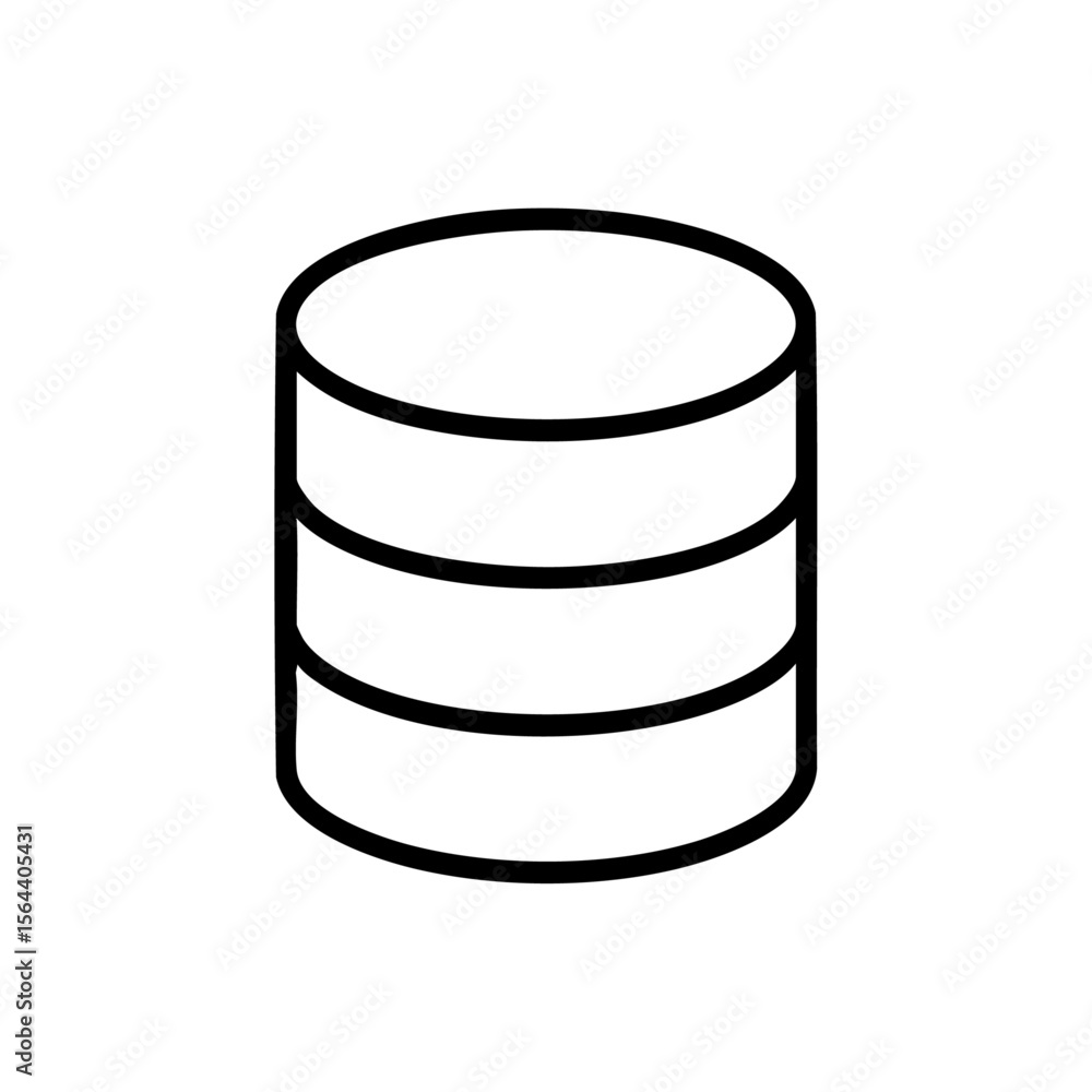 database outline icon vector illustration database outline icon vector illustration