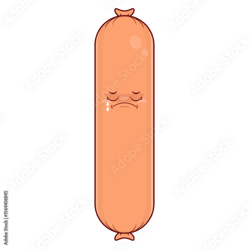 sausage crying face cartoon cute