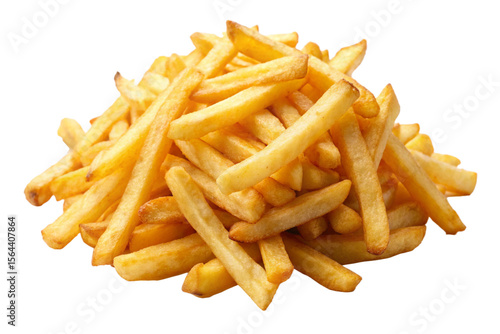 French Fried Chips isolated on Transparent Background