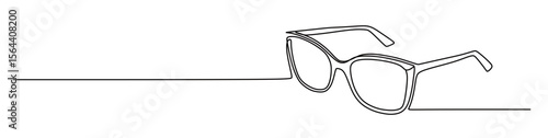 continuous line art of a pair of glasses. vector illustration of a pair of glasses with no break line