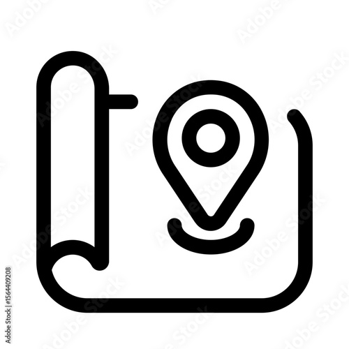 guide icon with line style, perfect for user interface projects