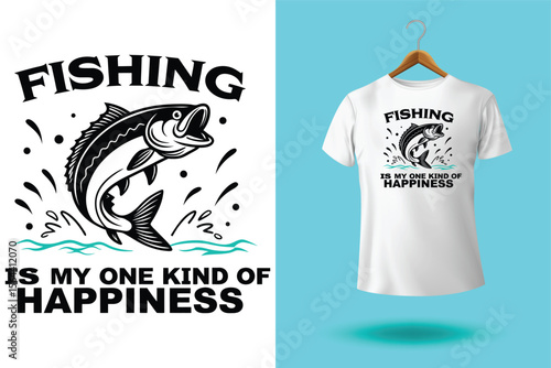 T-shirt design of a freshwater fish vector t shirt design of bass fishing