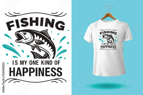 T-shirt design of a freshwater fish vector t shirt design of bass fishing