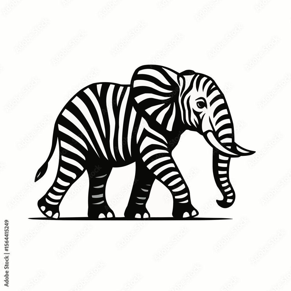 Obraz premium zebra cartoon isolated on white