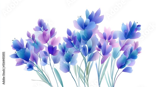 Ethereal blooms dance in the spring air their colors whispering tales of rebirth and tranquility against a stark white