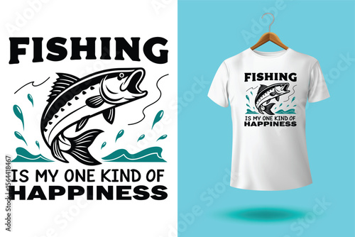 T-shirt design of a freshwater fish vector t shirt design of bass fishing