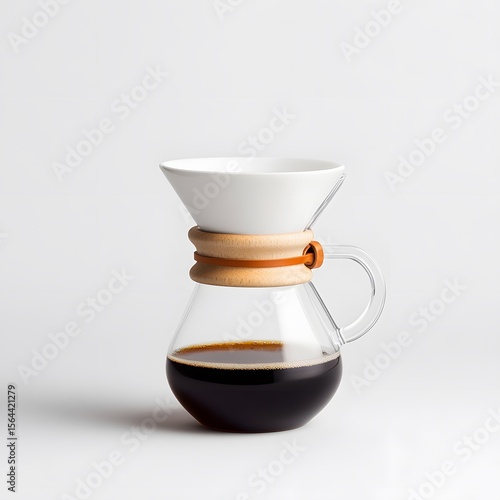 Elegant Coffee Brewing Equipment with Glass Carafe and Filter