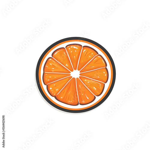 slice of orange illustration