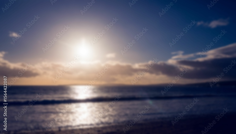 Obraz premium Ocean against sky during sunset