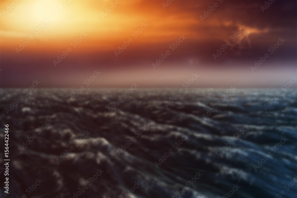 Obraz premium View of sea during sunset