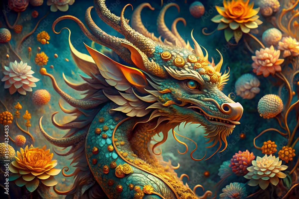 Fototapeta premium chinese style dragon
