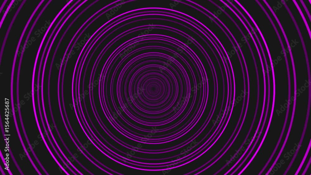 Hypnotic purple tunnel, Concentric rings animation on dark background Hypnotic purple tunnel, Concentric rings animation on dark background