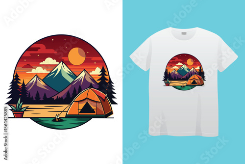 Retro summer t shirt design
