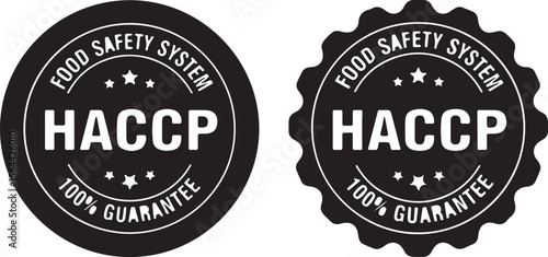 HACCP Food Safety System 100% Guarantee Labels on White
