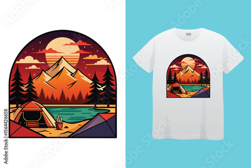 Retro summer t shirt design