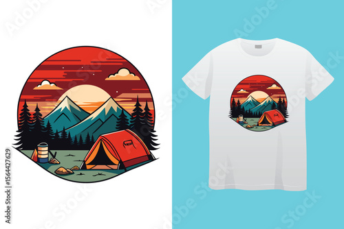 Retro summer t shirt design