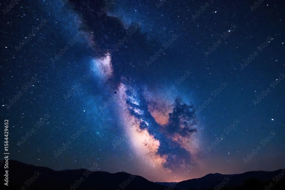 Naklejka premium Breathtaking Night Sky Star Constellation in Exceptional Detail, Perfect for Astronomy, Space, and Celestial Projects