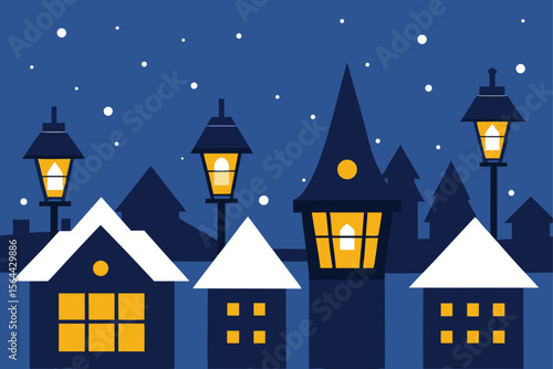 christmas night city