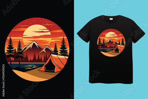 Retro summer t shirt design
