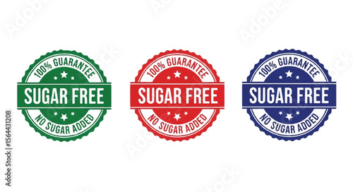 Sugar free guarantee seals, 100% guarantee, no sugar added