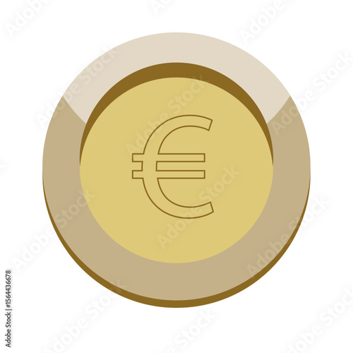 3d Euro Coin
