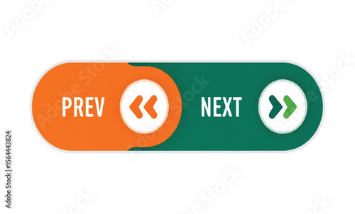 Navigation buttons "PREV" and "NEXT" with arrow icons on white background