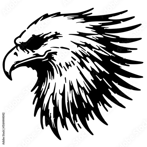 Eagle skull silhouette