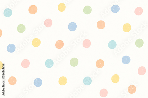 Pastel hand-drawn dot pattern background on white