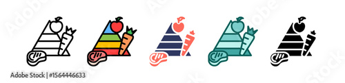 Food Pyramid multiple icon