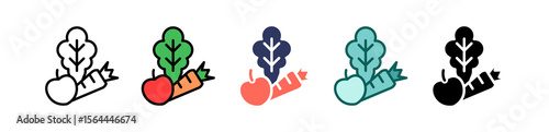 Vegetables multiple icon