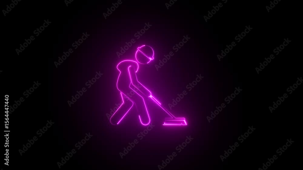 Glowing neon cleaning broom icon animation . soft broom sweeping icon , Cleaning Service Icon. Cleaning Concept, Cleaning Equipment and Tools animation . Glowing neon cleaning broom icon animation . soft broom sweeping icon , Cleaning Service Icon. Cleaning Concept, Cleaning Equipment and Tools animation .